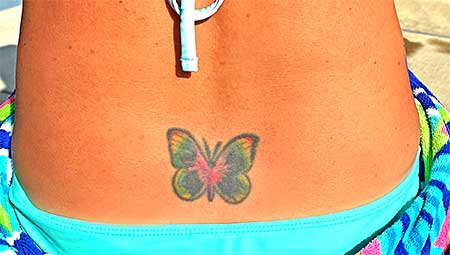 butterfly tattoo on back