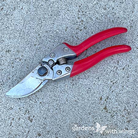 red handle pruning shears